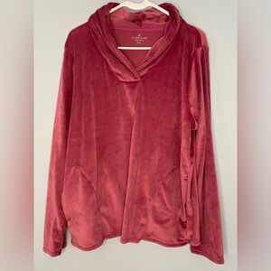 Cuddl Duds Pullover With Cowl Neck Size XL Petite Beautiful Rose Pink Super Soft
